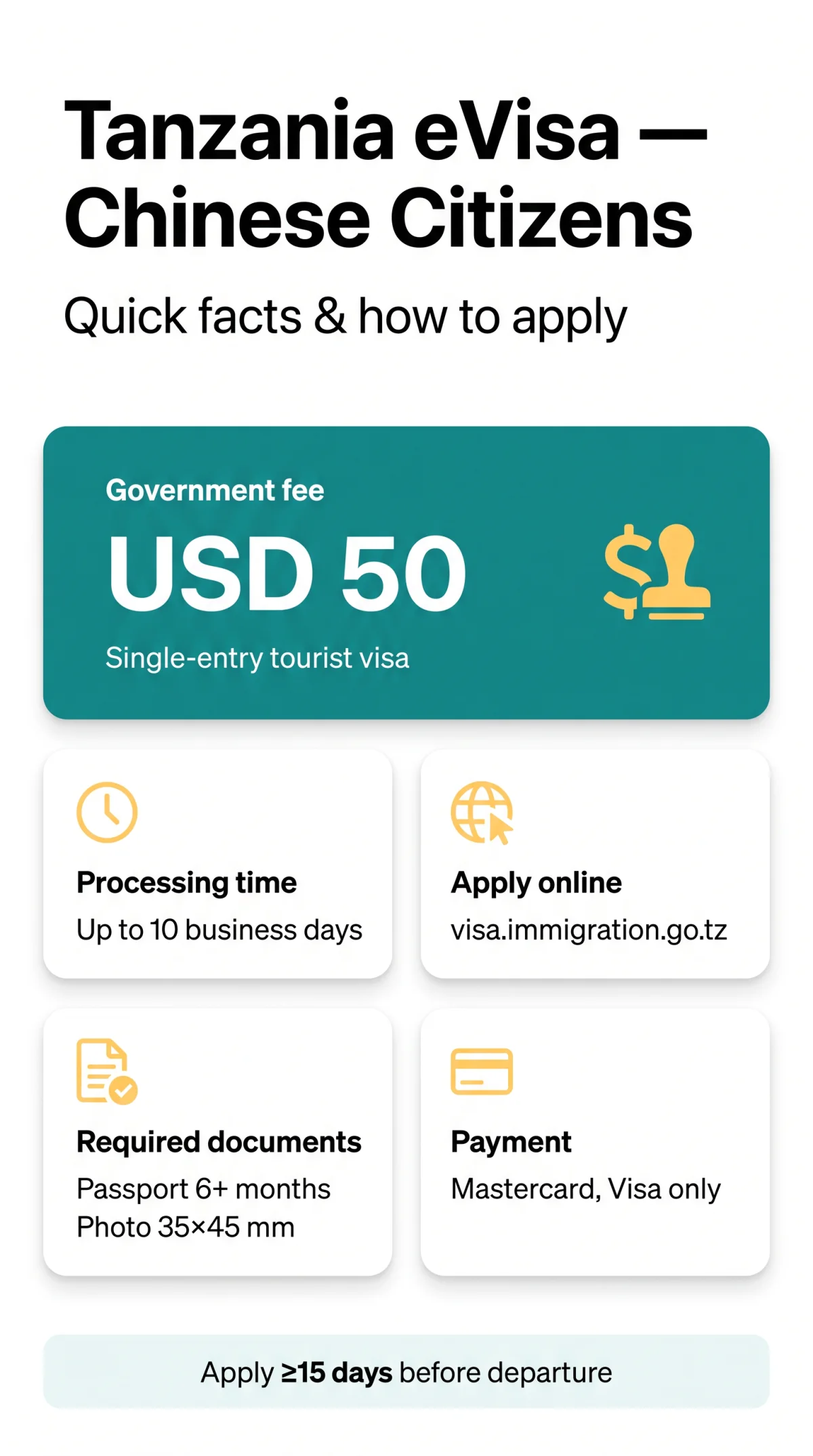 Infografika: Tanzania eVisa for Chinese Citizens: Complete 2026 Application Guide